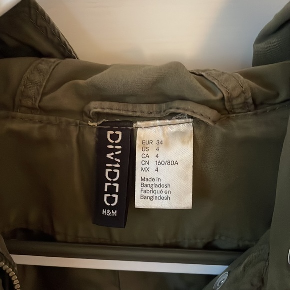 H&M green utility jacket - Picture 2 of 4